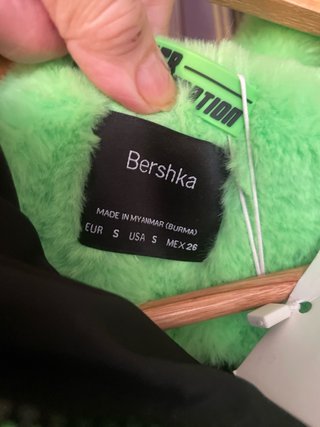 Chaqueta de pelo sintético verde