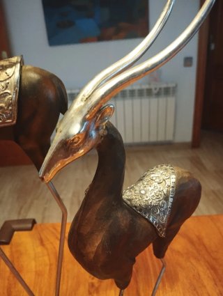 Figuras Decorativas Animales Metal y Madera