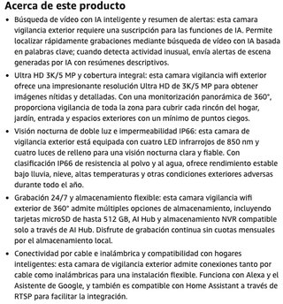 Cámara Vigilancia WiFi Exterior SwitchBot 3K