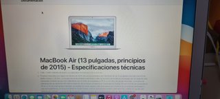 Macbook Air 13" I5/128Gb/8Gb Año 2015