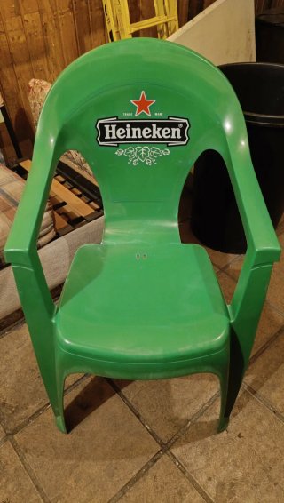 Silla Heineken Verde Terraza Plástico
