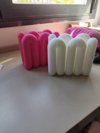 Soporte tablet/portátil curvo blanco