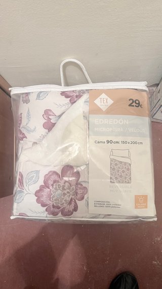 Edredón Microfibra/Velour Cama 90cm