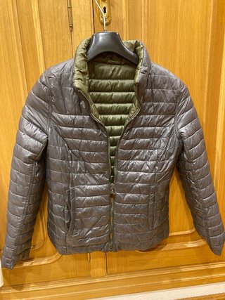 Anorak reversible mujer gris/verde