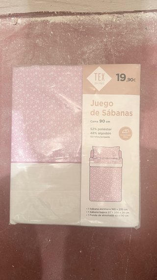 Juego de Sábanas Cama 90 cm