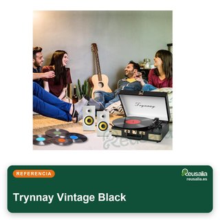 Trynnay tocadiscos portátil vinilo vintage