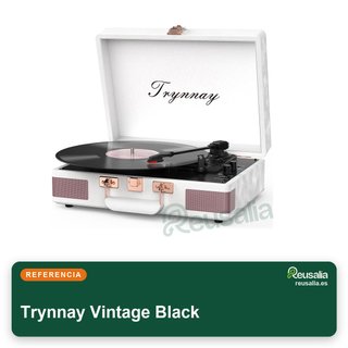 Trynnay tocadiscos portátil vinilo vintage