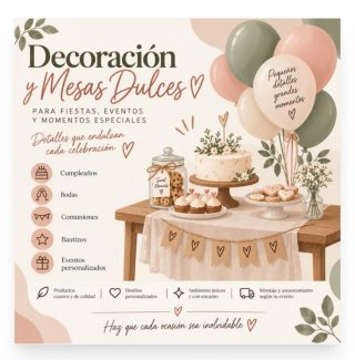 Decoración y Mesas Dulces para eventos