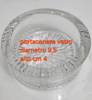 Portacenere in vetro diametro 9,5 cm