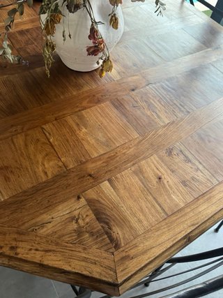 Mesa comedor octogonal teca