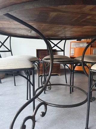 Mesa comedor octogonal teca