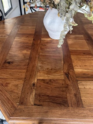 Mesa comedor octogonal teca