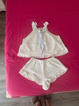 Pigiama donna bianco cotone
