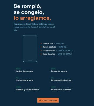 Reparación de móviles y ordenadores a domicilio.