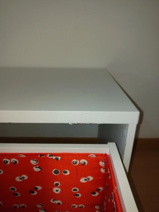 Baúl IKEA Blanco con Interior Estampado