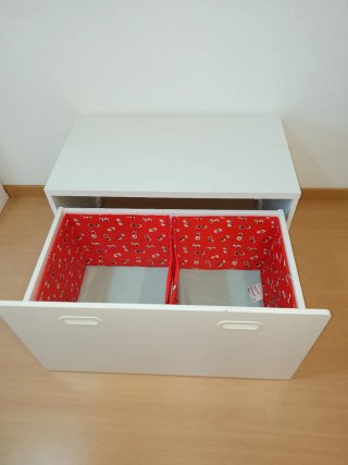 Baúl IKEA Blanco con Interior Estampado