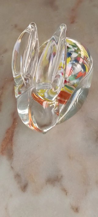 Pisapapeles Conejo de Cristal Murano Vintage