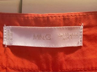 Pantalones culotte naranja Mango talla M