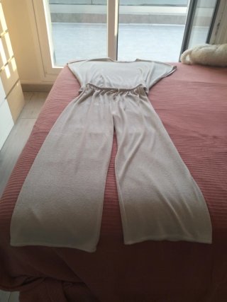 Conjunto Zara Beige Pantalón Ancho