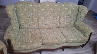Conjunto de Sofá, 2 Sillones y Mesa