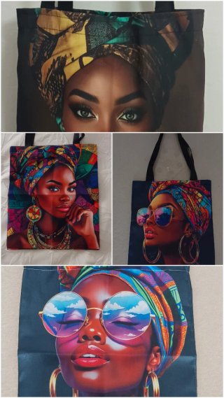 Bolso Tote con Estampado Artístico