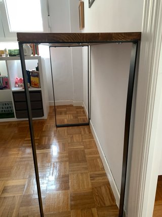 MESA RECIBIDOR. Mesa alta madera y metal