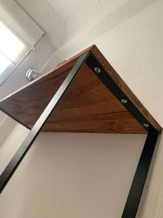 MESA RECIBIDOR. Mesa alta madera y metal