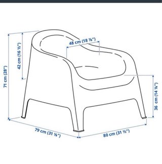 Sillón blanco plástico Ikea