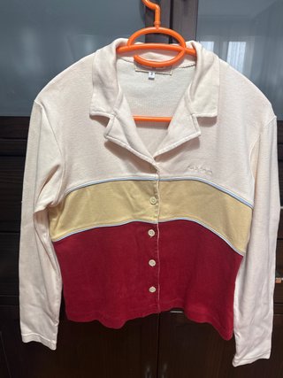 Jersey T.S beige y rojo talla S
