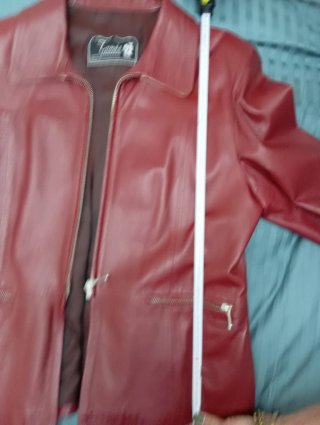 Chaqueta de cuero Zanda roja talla M