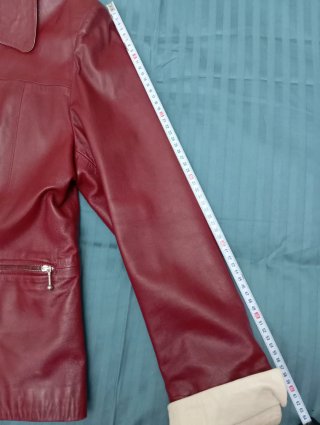 Chaqueta de cuero Zanda roja talla M