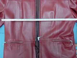 Chaqueta de cuero Zanda roja talla M