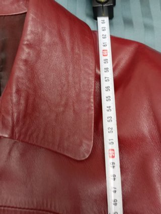 Chaqueta de cuero Zanda roja talla M