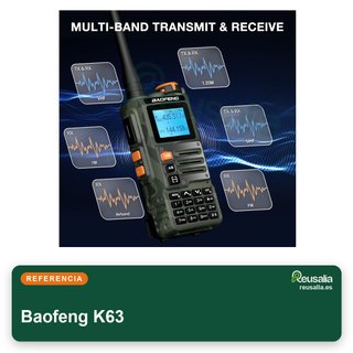 Baofeng K63 walkie talkie tribanda 6W