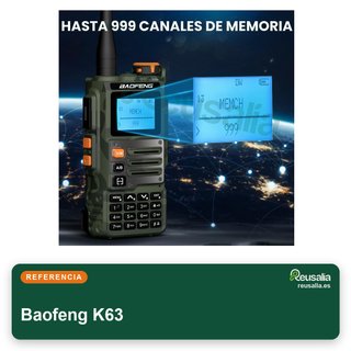 Baofeng K63 walkie talkie tribanda 6W