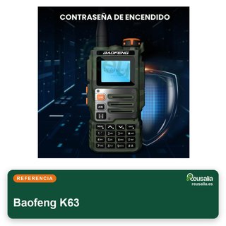 Baofeng K63 walkie talkie tribanda 6W