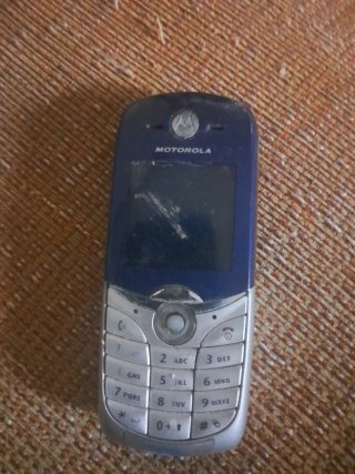 Teléfono Móvil Motorola Antiguo Azul/Plata