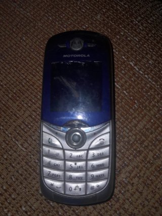 Teléfono Móvil Motorola Antiguo Azul/Plata