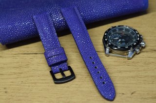 Correa de piel de raya para reloj