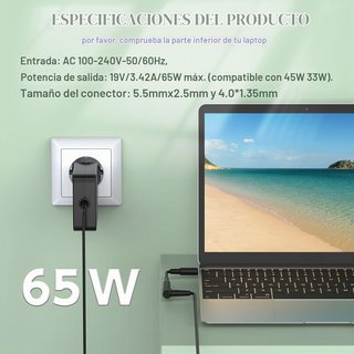 Cargador portátil 65W 19V 3,42A para ASUS VivoBook
