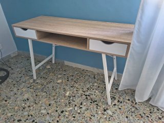Scrivania 120x48 con 2 cassetti