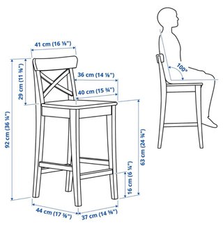 Silla IKEA ROSENTORP Blanca. Ideal niños