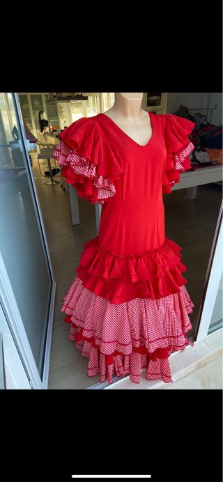 420 Traje de Flamenca Rojo 38/40