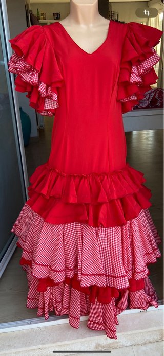 420 Traje de Flamenca Rojo 38/40