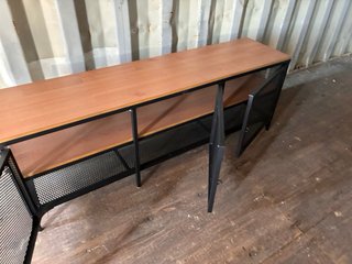 Mueble TV metal negro y madera