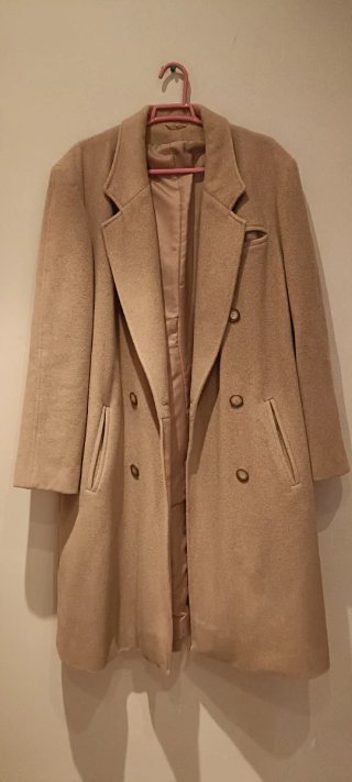 Abrigo de Cachemira Beige