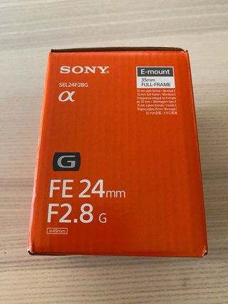 Objetivo Sony 24mm f2.8 G -NUEVO-