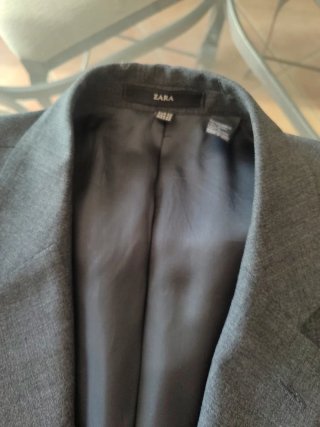 Traje de Chaqueta Zara Gris