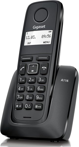 Teléfono inalámbrico DECT Gigaset A116 negro