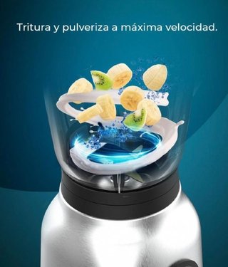 BATIDORA DE VASO POTENTE 800W JARRA CRISTAL 1.5L.